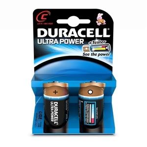 Duracell Ultra Power C Size 1 x 2 Pack
