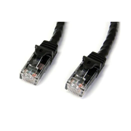 StarTech.com 0.5m Black Gigabit Snagless RJ45 UTP Cat6 Patch Cable - 0.5m Patch Cord