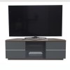 UK-CF New Milan TV Cabinet for up to 65&quot; TVs - Walnut/Grey
