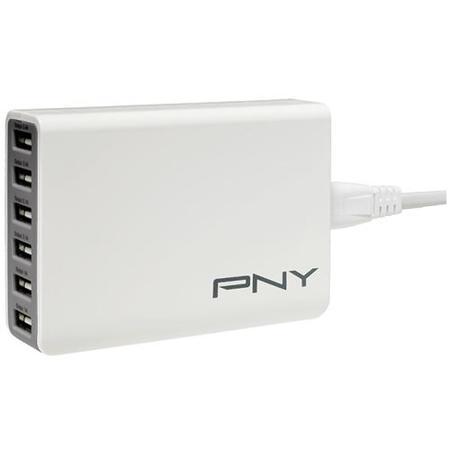 PNY 6 Port Ultra Fast Multi-USB Charger 10 Watt upto 9 amp