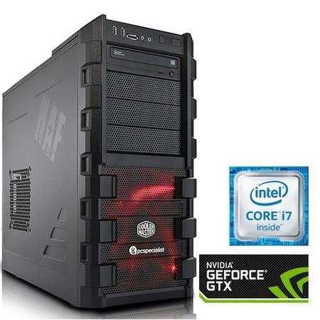 GRADE A1 - PC Specialist Osiris Xtreme II Core i7-6700 3.4 GHz 16GB 2TB + 240GB SSD Nvidia GTX 1080 8GB DVD-RW Windows 10 Gaming Desktop