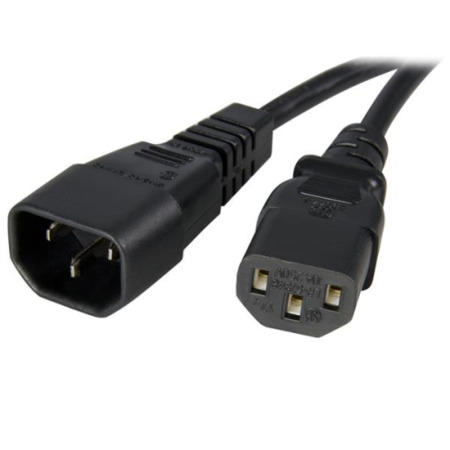 StarTech.com 10 ft 14 AWG Computer Power Cord Extension - C14 to C13