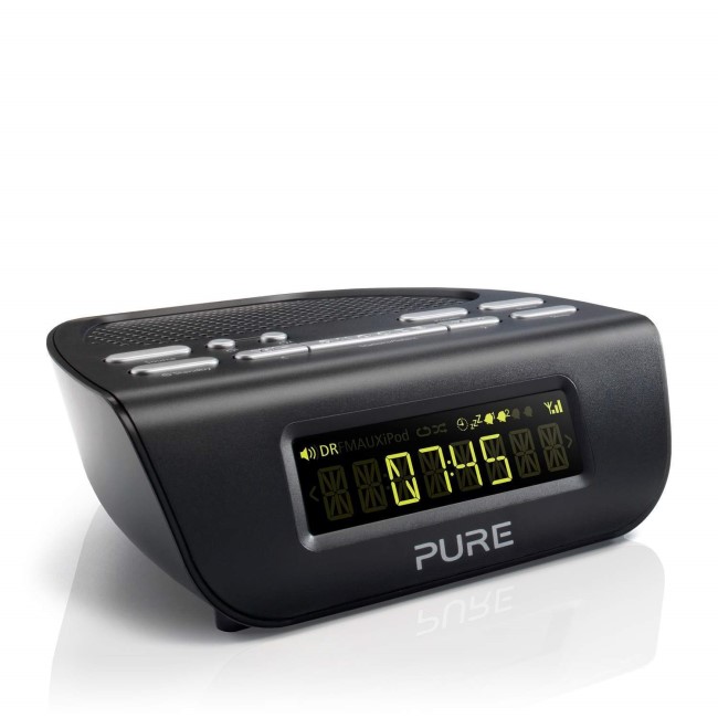 Pure Siesta Mi Series 2 - Digital and FM Clock Radio Black