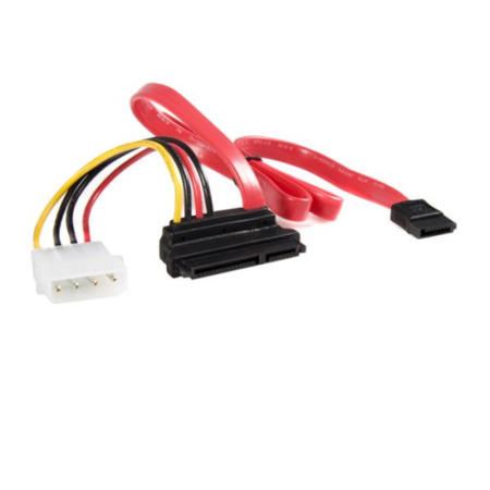 StarTech.com 18in Upward Right Angle SATA Cable with LP4 Adapter
