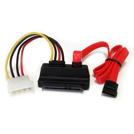 StarTech.com 18in Right Angle SATA Cable with LP4 Adapter