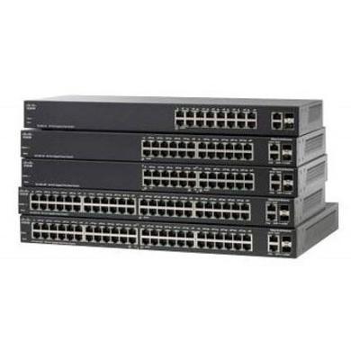 Cisco SF200-48P 48-port 10/100 2-port Gigabit Smart Switch 2 combo SFPs PoE