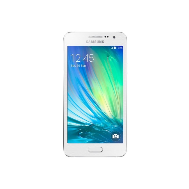 GRADE A1 - As new but box opened - Samsung Galaxy A3 White 2015 4.5" 16GB 4G Unlocked & SIM Free