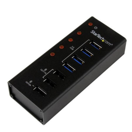 StarTech.com 4 Port USB 3.0 Hub plus 3 Dedicated USB Charging Ports 2 x 1A & 1 x 2A