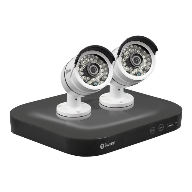 Swann CCTV System - 4 Channel 3MP DVR with 2 x 3MP Cameras & 1TB HDD