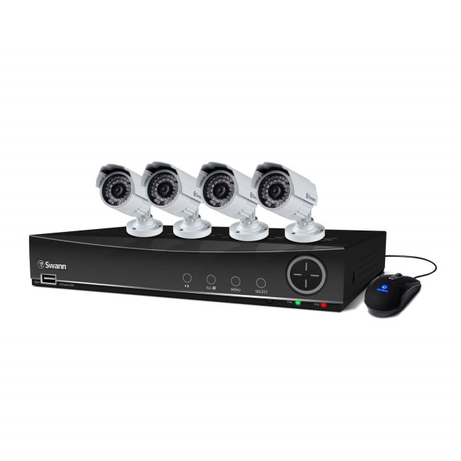 Swann CCTV DVR8-4100 8 Channel 960H DVR Digital Video Recorder  4 x PRO-842 CCTV Securty Cameras 1TB Hard Drive