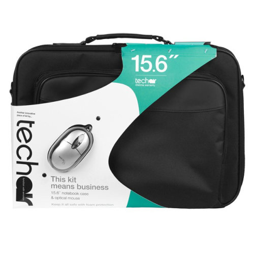 Tech Air Bundle 15.6" Black Laptop Bag with Silver Mouse