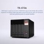 QNAP TS-473A 8GB RAM with 32TB Installed Storage 4 Bay SATA 0 1 5 6 10 JBOD Desktop NAS Storage