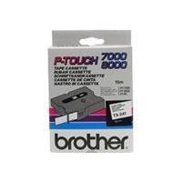 BROTHER 18MM GLOSS TX BLACK ON WHITE