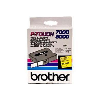 BROTHER PTOUCH 24MM YELLOW BLACK           