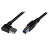 StarTech.com 2m Black SuperSpeed USB 3.0 Cable - Right Angle A to B - M/M