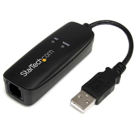 StarTech.com External V.92 56K USB Fax Modem – Hardware Based Dial up Data Modem