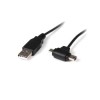 StarTech.com 3 ft USB to Micro USB and Mini USB Combo Cable - A to B