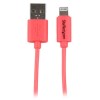 StarTech.com 1m 3ft Pink Apple&amp;reg; 8-pin Lightning Connector to USB Cable for iPhone / iPod / iPad