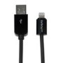 StarTech.com 1m 3ft Black Apple&reg; 8-pin Lightning Connector to USB Cable for iPhone / iPod / iPad