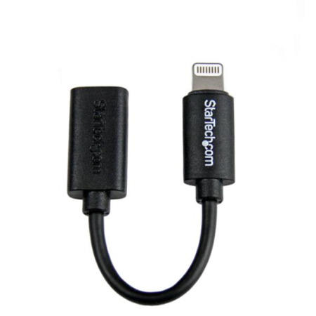 StarTech.com Black Micro USB to Apple&reg; 8-pin Lightning Connector Adapter for iPhone / iPod / iPad