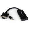 StarTech.com VGA to HDMI&amp;reg; Adapter with USB Audio &amp; Power – Portable VGA to HDMI Converter –  1080p