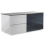 UKCF Paris Gloss White and Black TV Cabinet - Up to 42 Inch