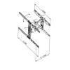 Vivanco 34891 Multi Action TV Wall Bracket - Up to 55 Inch