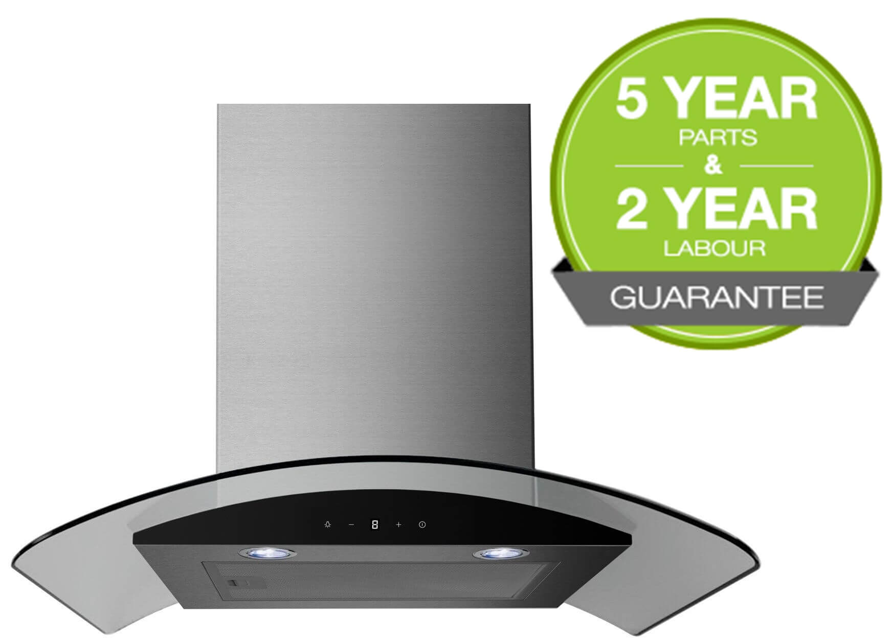 electriQ 60cm Stainless Curved Glass Touch Control Chimney Cooker Hood eBay