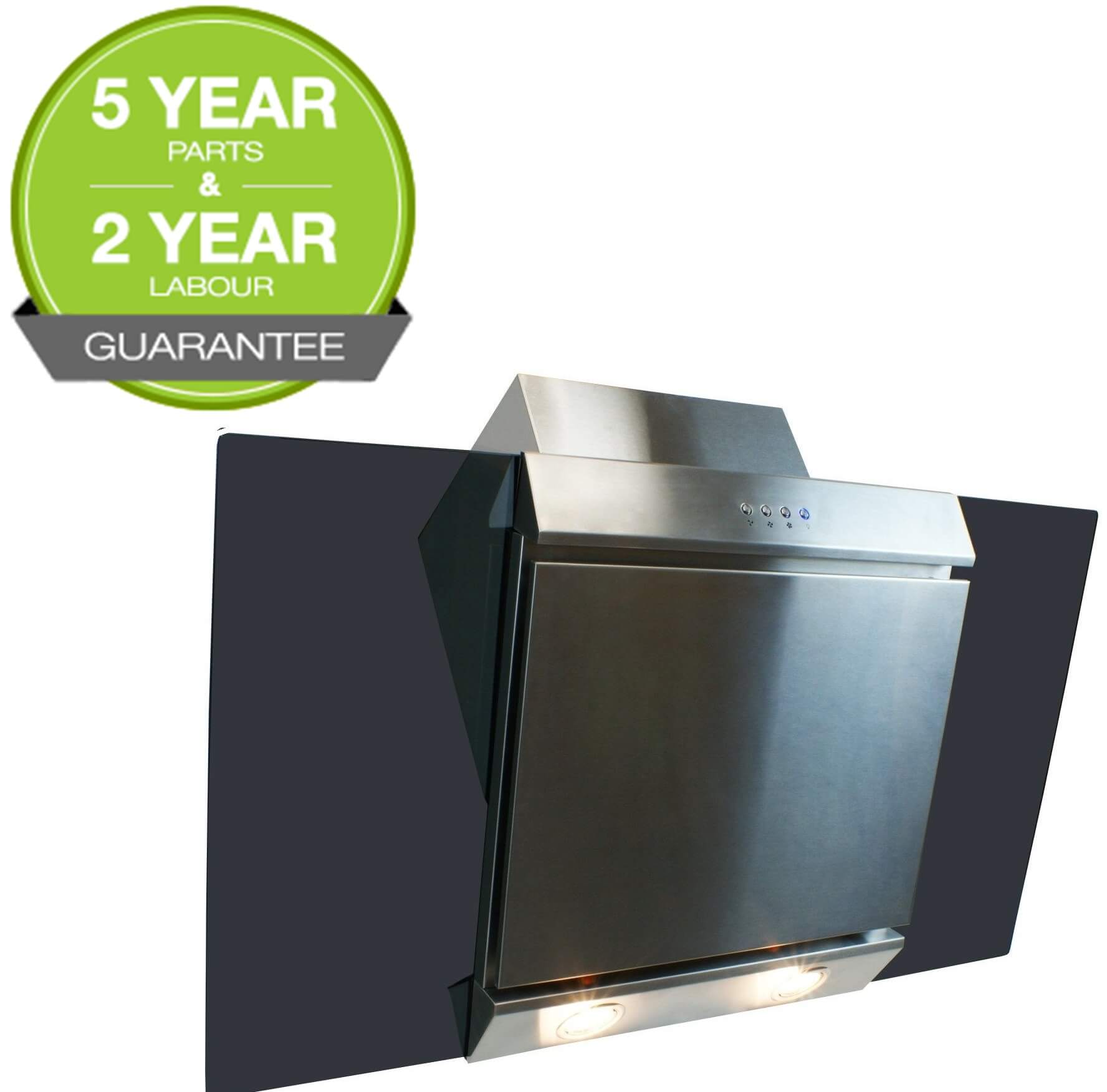 angled glass cooker hood 90cm