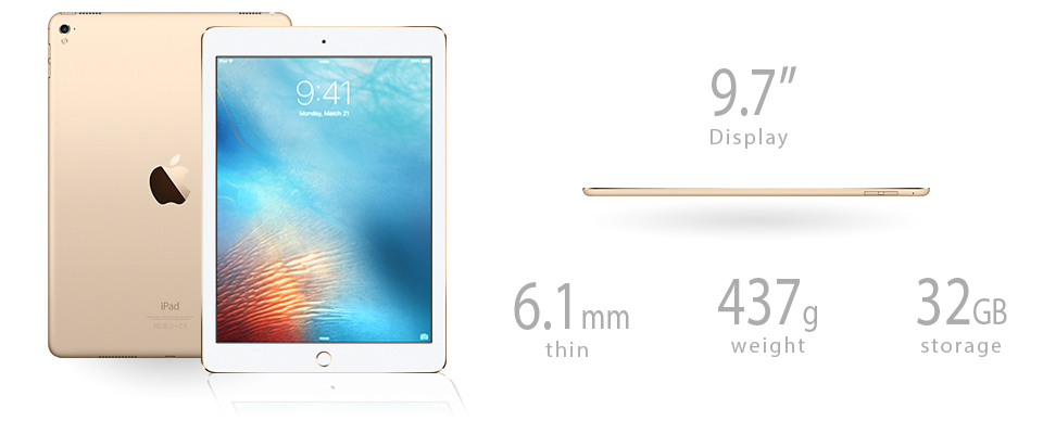 iPadPro 9.7 inch gold