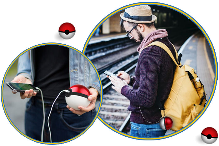 Pokeball charging on the go