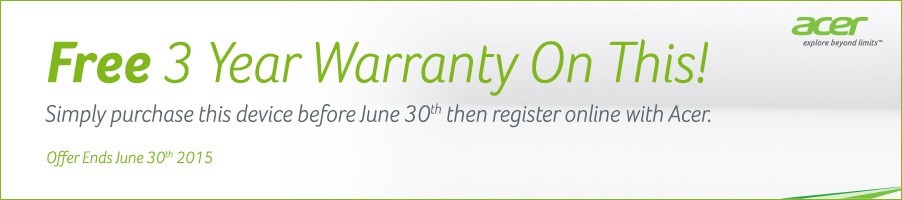 Acer Free 3 Year Warranty