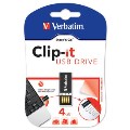 43901 Verbatim 43901 Clip-it 4GB USB Memory Stick - Black