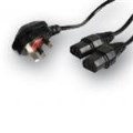 F3A224b08 Belkin IEC Y power cord Splitter 2.4M - Black