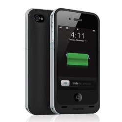 Mophie Mophie Juice Pack Air Case and Rechargeable Battery for iPhone 44S Black