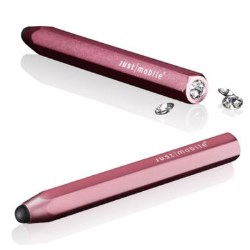 Just Mobile AluPen for iPad iPhone or iPod Touch Pink with Swarovski Crystal