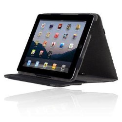 Incipio Premium Kickstand with Stylus for iPad 2 and iPad 3 Black Synthetic Leather