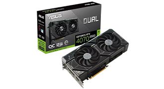ASUS NVIDIA GeForce RTX 4070 SUPER Dual OC 12GB 1550MHz GDDR6X graphics card