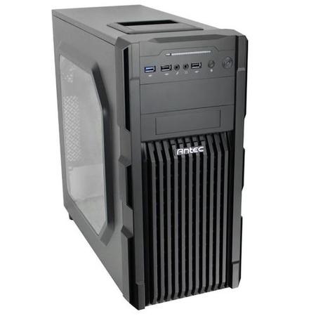 Antec GX-200 Gaming Case with Window ATX No PSU USB 3.0 Tool-less Blue LED Fans Black