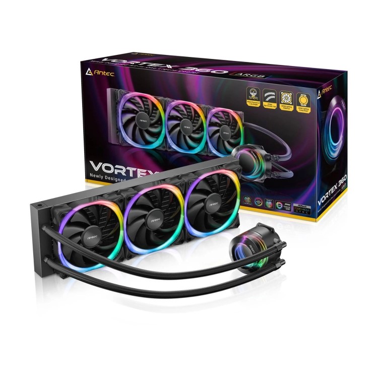 Antec Vortex 360 ARGB 360mm 2000rpm Liquid CPU Cooler