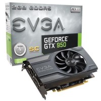 EVGA NVIDIA GTX 950 SC 1152MHz BOOST 1342 MHz 6610MHz 2GB 128-bit