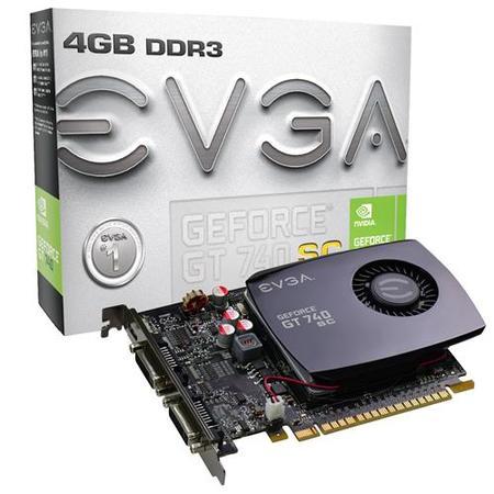 EVGA NVIDIA GT 740 SC 1059MHz 1334MHz 4GB 128-bit DDR3 HDMI DVI-I DVI-D PCI-E Graphics Card