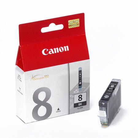 Canon CLI 8Bk - Ink tank - 1 x black - blister - for PIXMA iP4500, iP5300, MP510, MP520, MP610, MP810, MP960, MP970, MX700, MX850, Pro9000