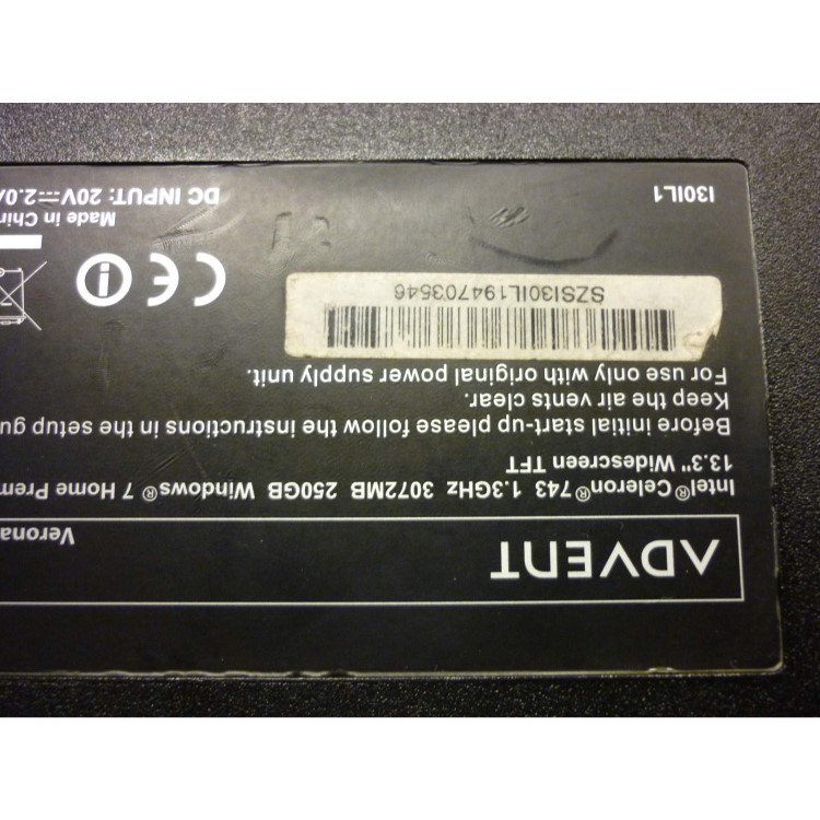 Preowned T2 Advent VeronaRed Windows 7 Home Premium 32 Bit Laptop in Red 