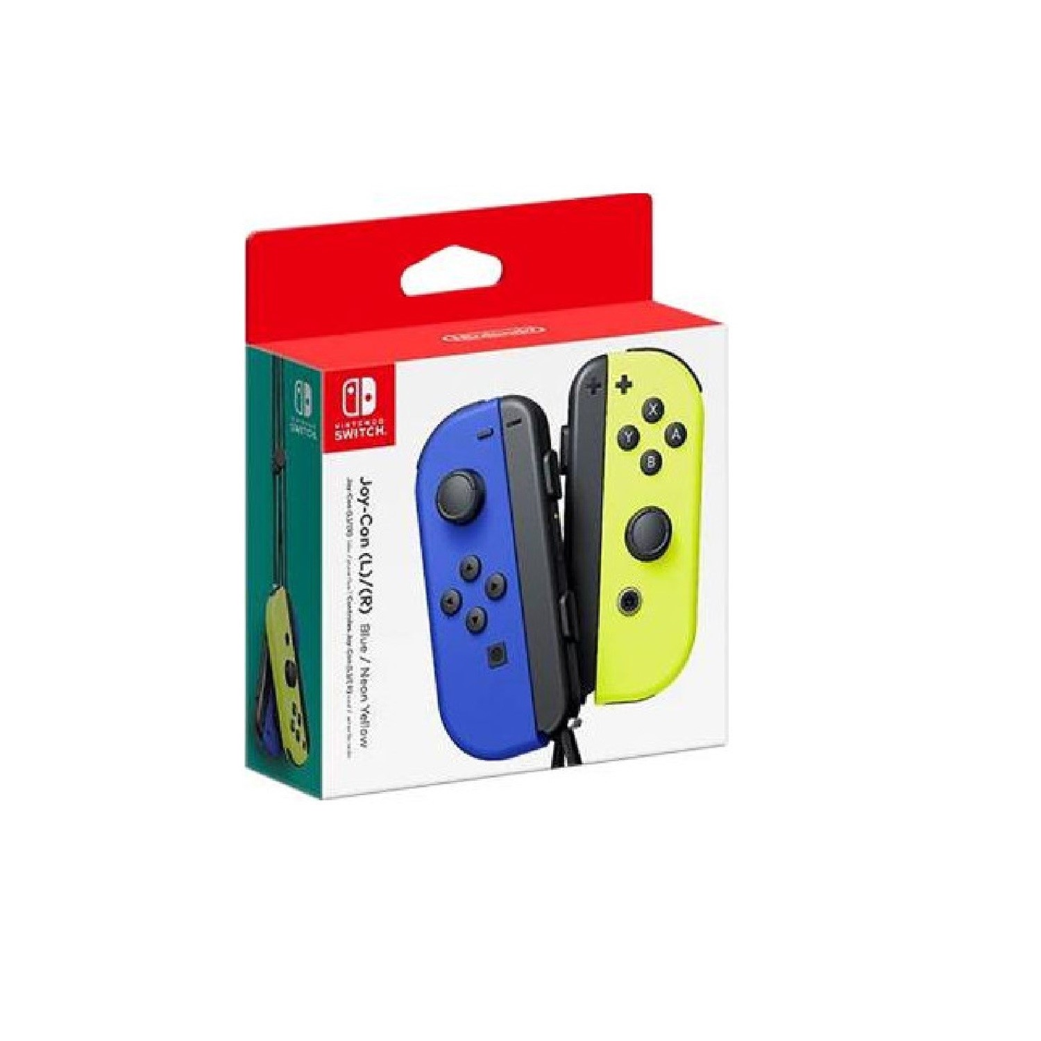 Nintendo Switch Joy Con Controller Set in Blue and Neon Yellow Laptops Direct