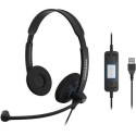 1000551 EPOS IMPACT SC60 Double Sided On-ear Stereo USB with Microphone Headset