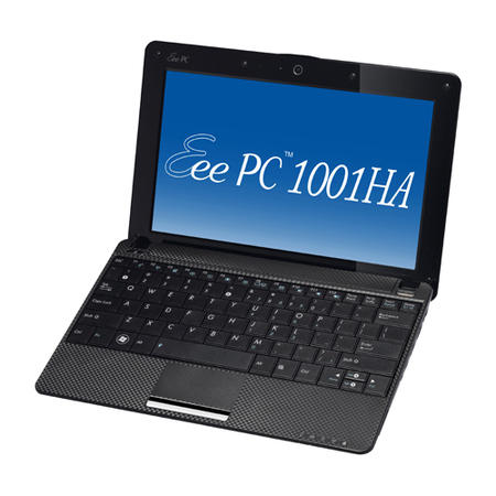 ASUS Eee PC 1001HA Netbook in Black - 4 Hours Battery Life 