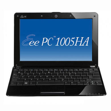 ASUS EeePc 1005HA SeaShell in Black - 10 Hour Battery Life