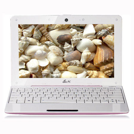 ASUS EeePC 1008HA SeaShell in Pink - 5 Hour Battery Life