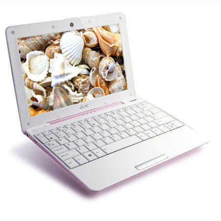 ASUS EeePC 1008HA SeaShell in Pink - 5 Hour Battery Life